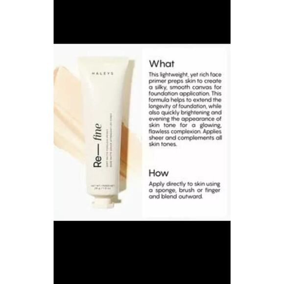 HALEYS Re-fine Soft Matte Poreless Primer (1 oz.) - New In Box - Sealed - Fresh - Picture 2 of 4
